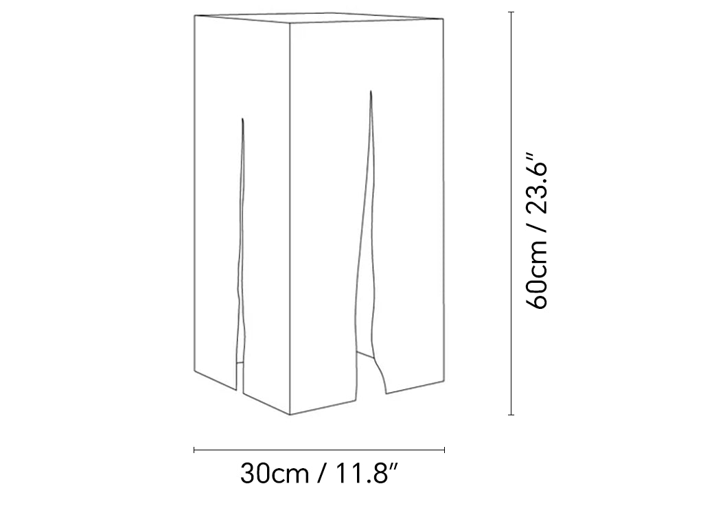 Modern Cube Crack Outdoor Light