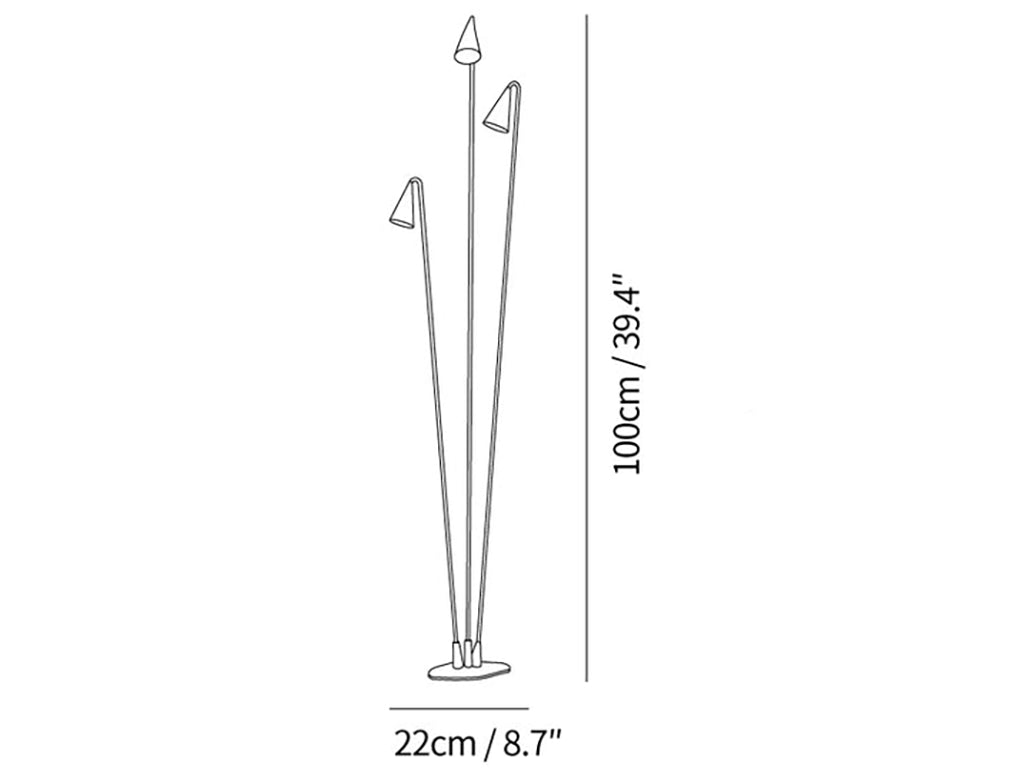 Conical Bellflower Outdoor Floor Lamp