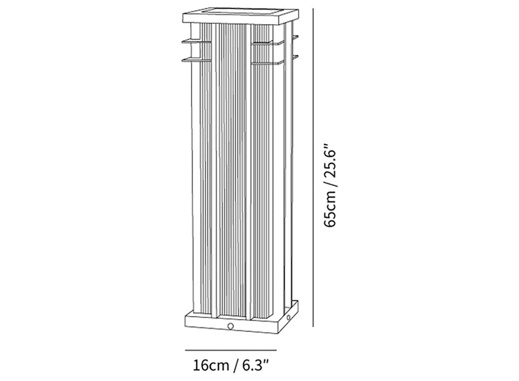 Modern Double Axis Outdoor Post Lamp