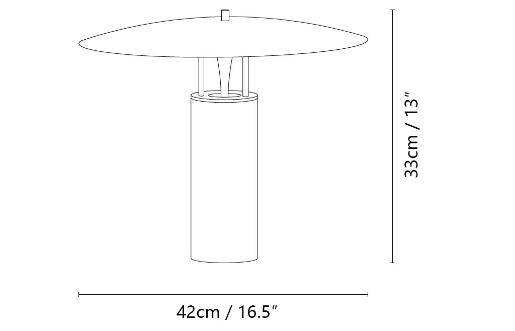 Travertine Luna Table Lamp