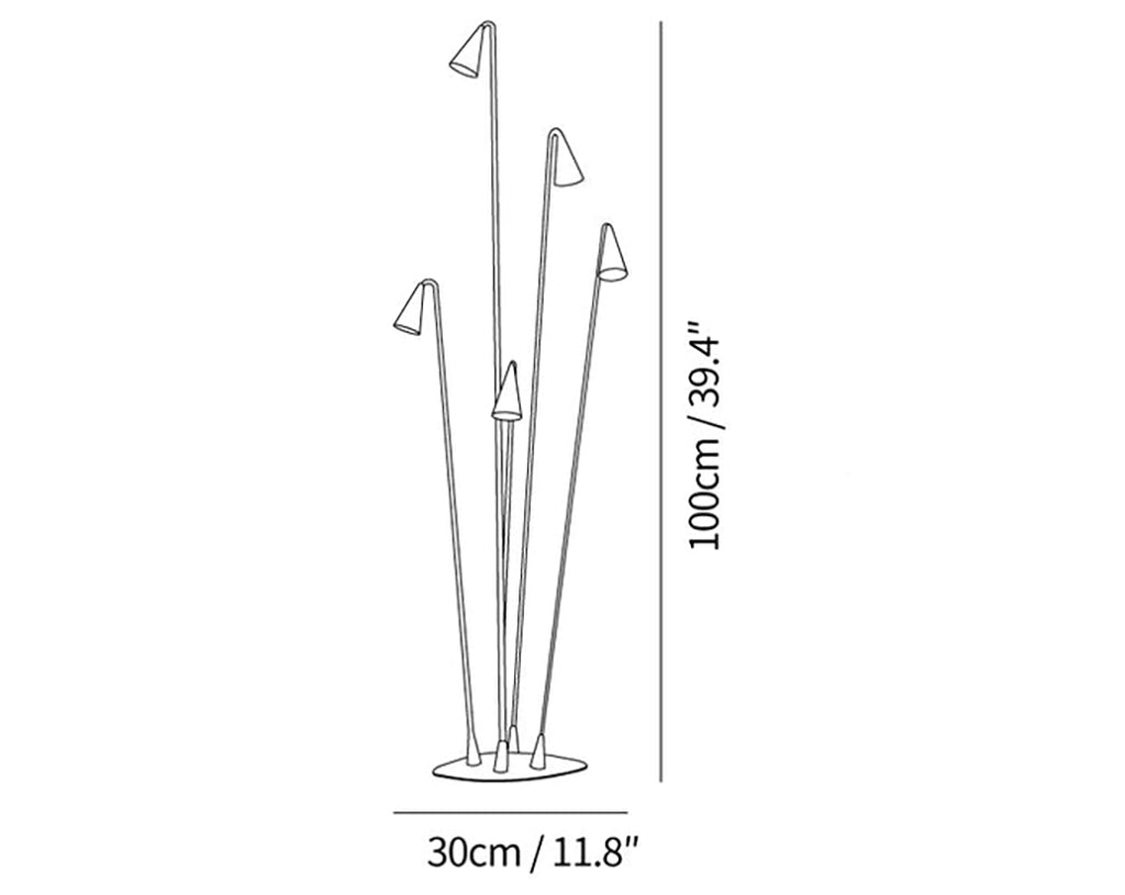 Conical Bellflower Outdoor Floor Lamp
