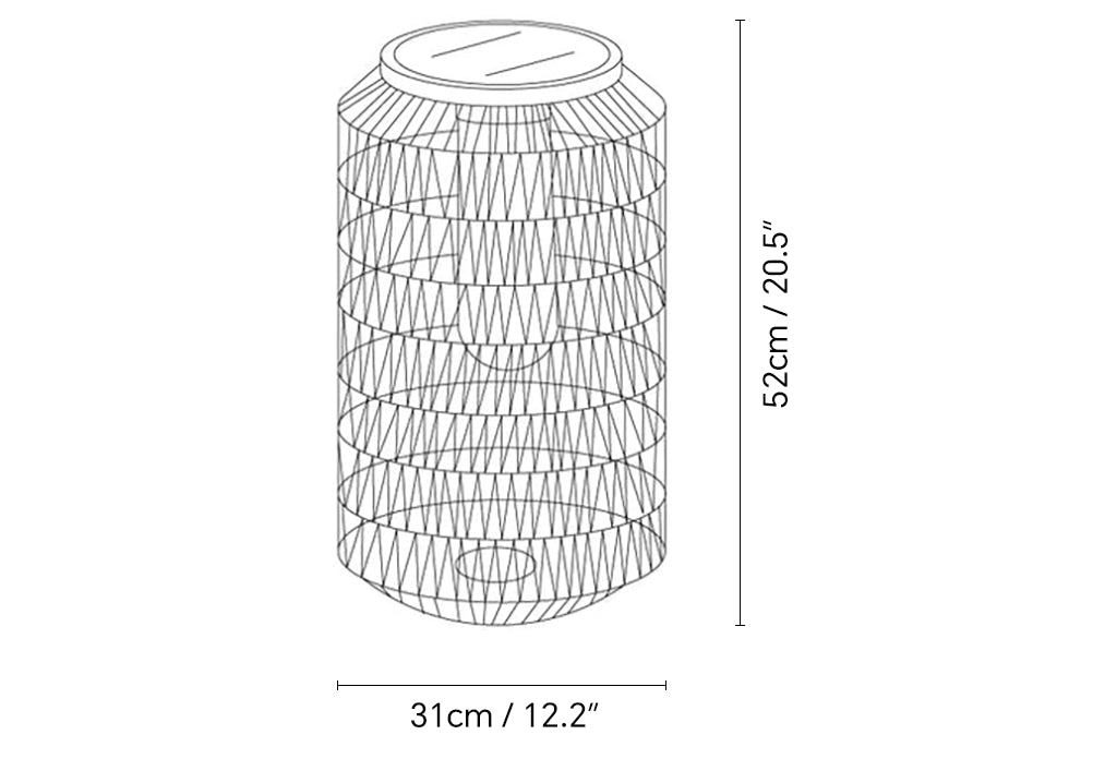 Modern Woven Rattan Outdoor Lamp