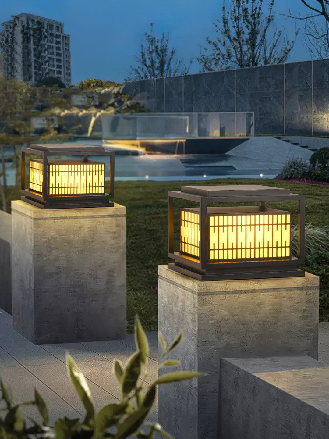 Square Window With Outside Modern Square Window Grille Outdoor Post Light